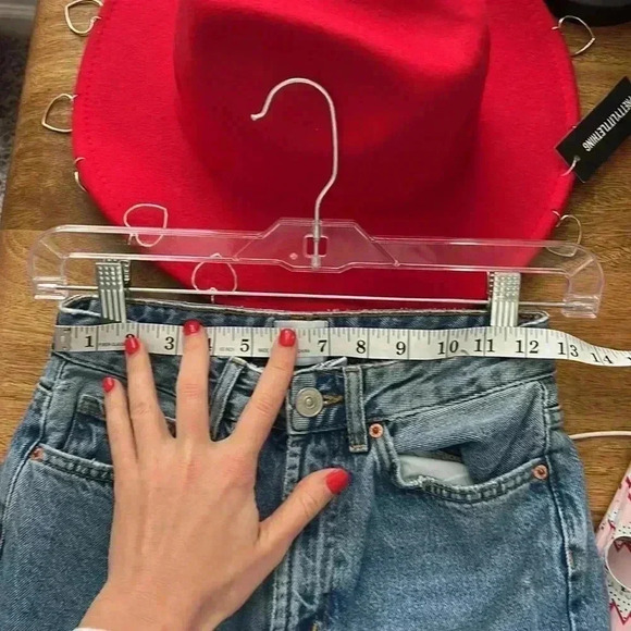 Vintage reworked jeans high rise mom fit smiley face patch - Picture 5 of 7